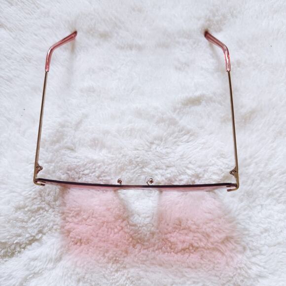 Kalia Pink Rimless Sleek Sunglasses - Picture 4 of 11
